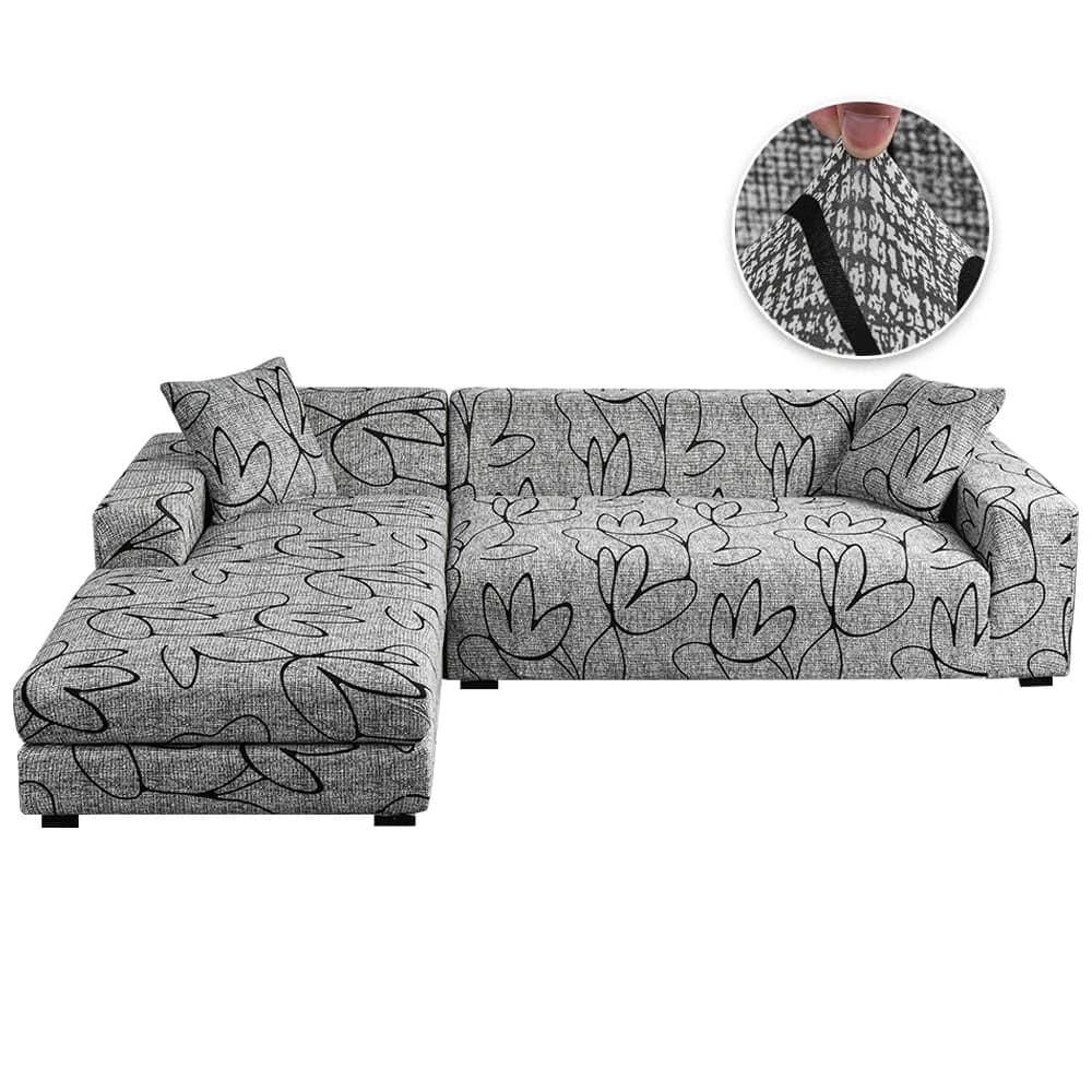 housse canape dangle pour Salon Imprimé Extensible housse canapé forme de L Élastique housses de canapé 1/2/3/4 places housse de coussin