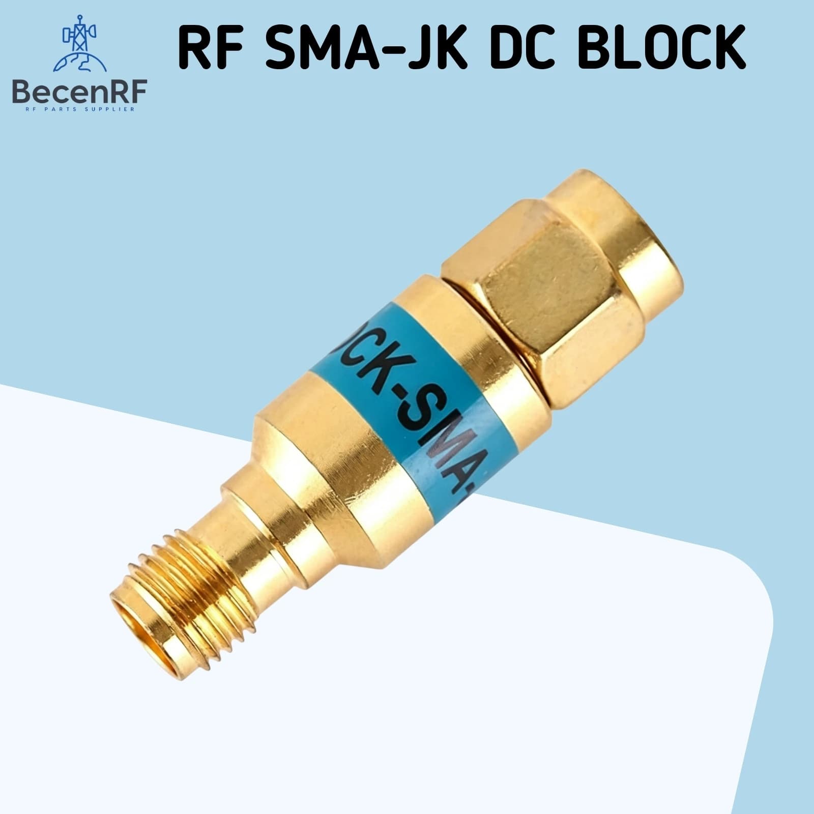Bloqueur RF DC 6 GHz 2W SMA Mâle vers Femelle Doré 50 Ohms Mini Isolateur Connecteur Bloqueur DC Haute Qualité