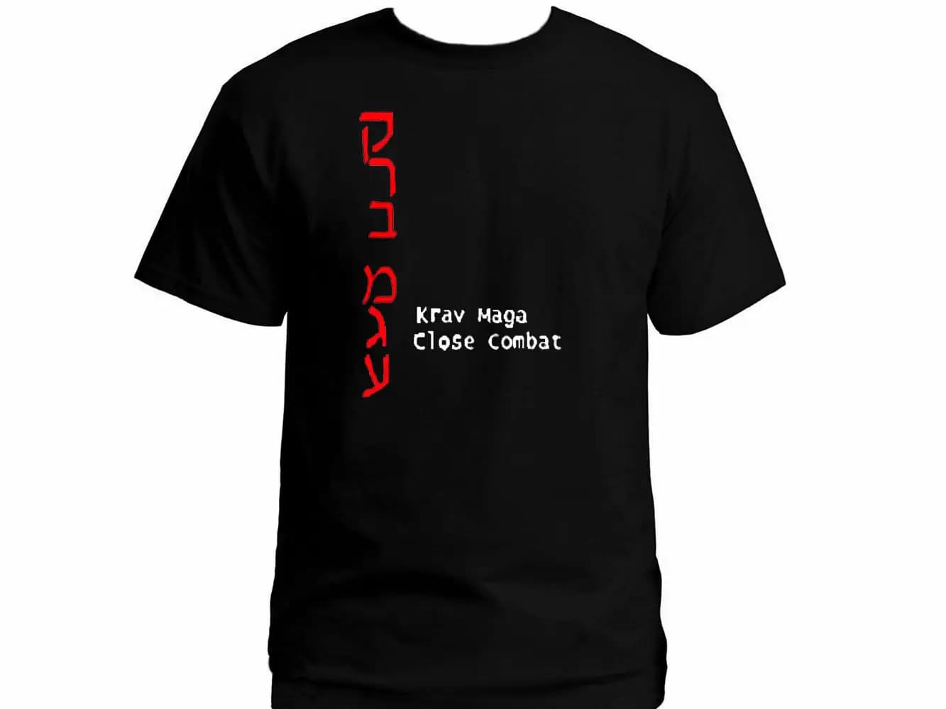 T-Shirt d'entraînement à l'autoprotection pour le Combat, Krav Maga, anglais/hébreu Coton eté Manches Courtes O-cou Hommes T-shirt Nouveau S-3XL