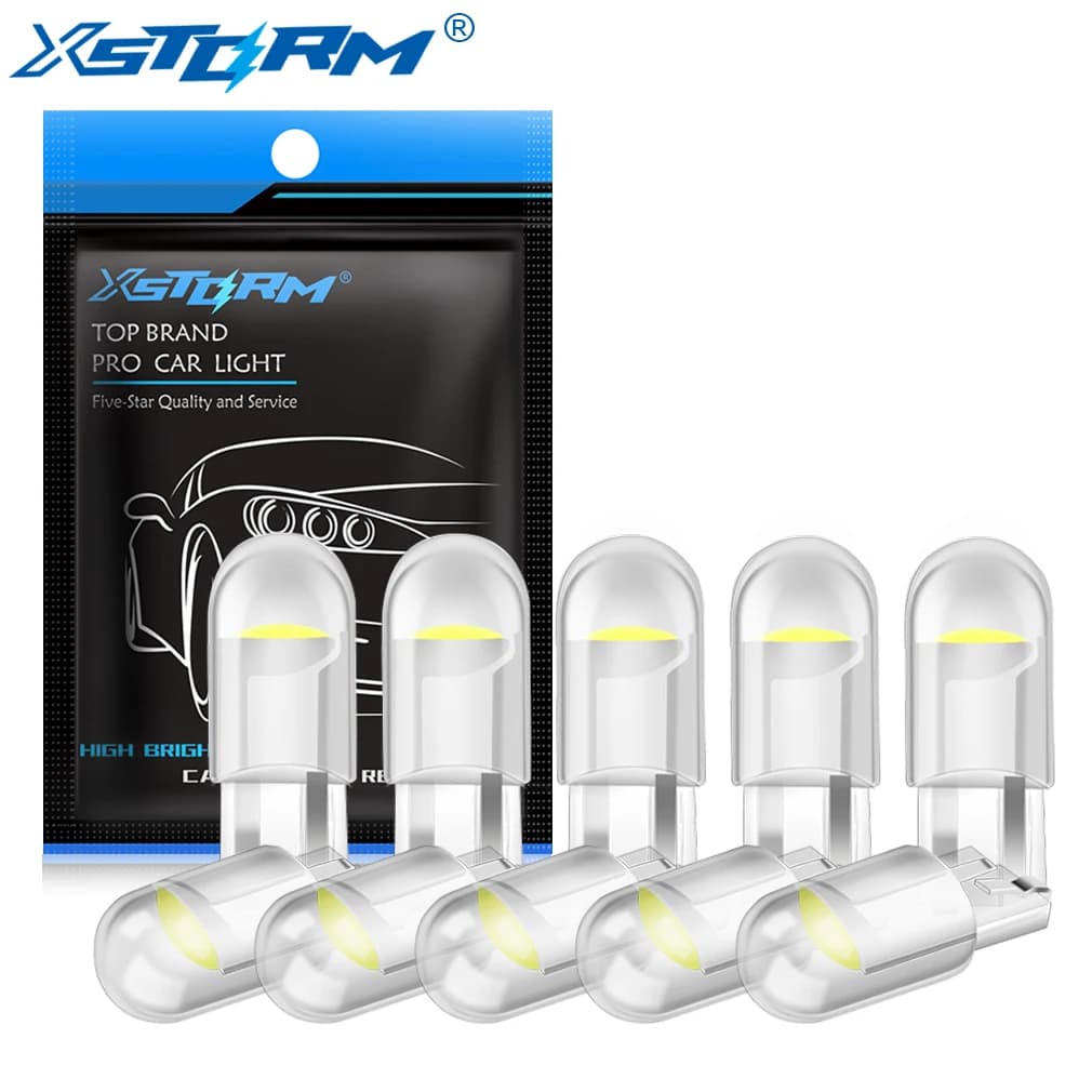 10 pièces T10 W5W LED ampoule WY5W 168 194 LED voiture intérieur dôme lumières cale Parking plaque d'immatriculation lampe Auto 12V blanc rouge jaune bleu