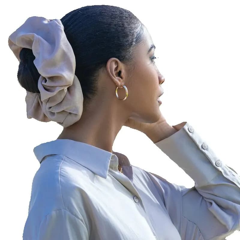 VOLUMIZING-Chouchous en mousseline de soie pour femmes musulmanes, élastiques, accessoires pour cheveux, hijab