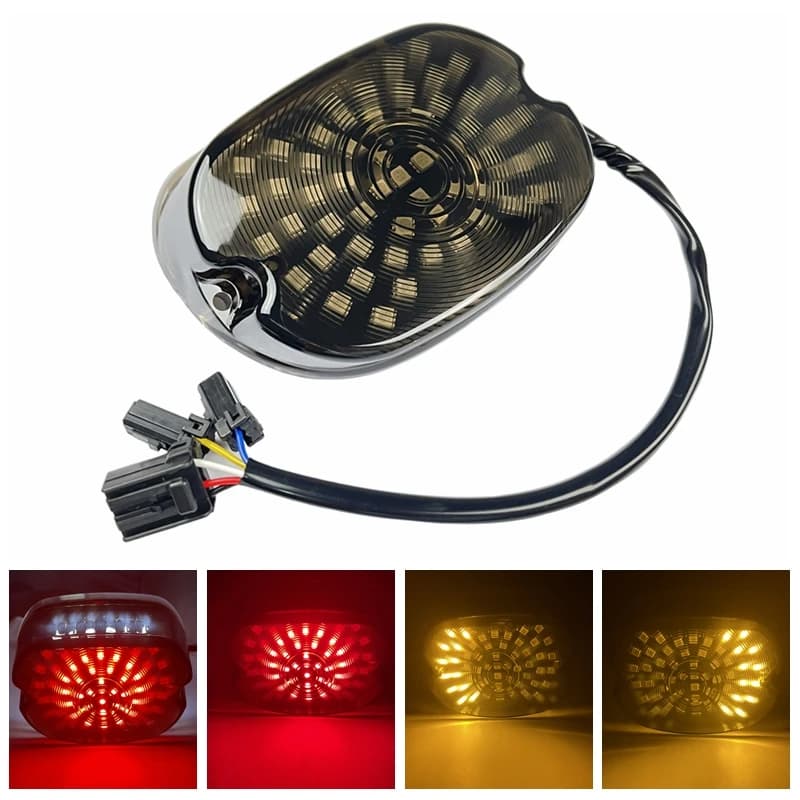 Feu arrière de moto LED feu arrière feu Stop feu arrière pour harley-davidson Sportster Softail Dyna pose vers le bas Super Glide