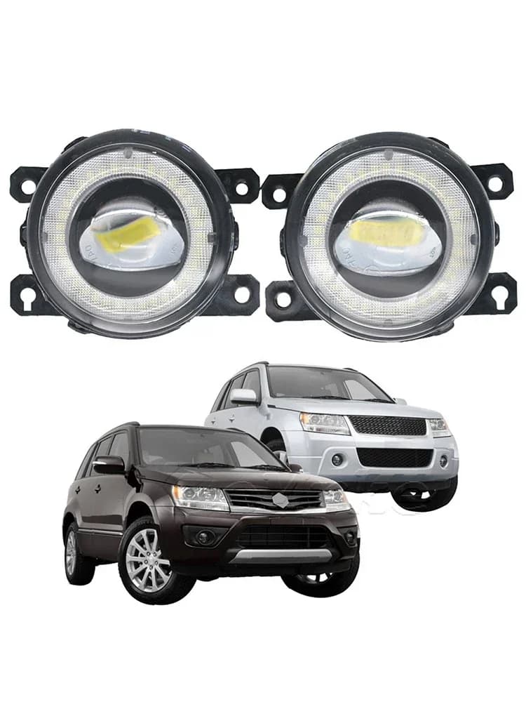 Ensemble de phares antibrouillard LED pour voiture, Angel Eye DRL, Suzuki Grand Vitara II Escudo JT TE TD 2005-2010 2011 2012 2013 2014 2015, 2 pièces