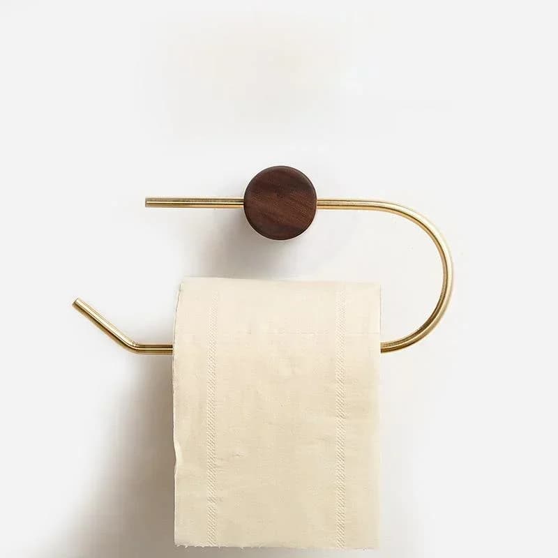 Porte-papier hygiénique nordique, rouleau de papier toilette, mouchoirs en bois T1