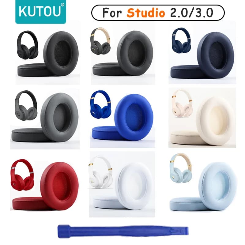 KUTOU oreillettes pour Beats Studio 3 3.0 oreillettes Studio3 casque coussinets de remplacement Studio2 oreillettes casque coussin en mousse