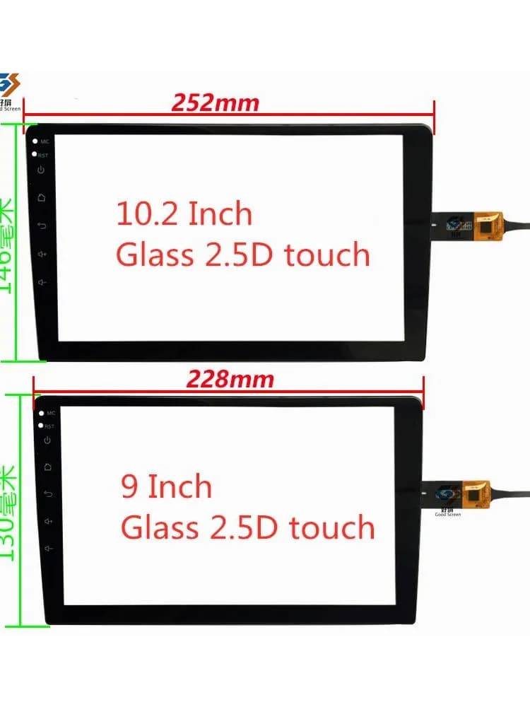 Écran tactile 10.2 9 pouces P/N CL-LXH-TPC820-10.1 HLX-10001 Leo113178 101PS0035A pour lecteur DVD de voiture, GPS, panneau tactile