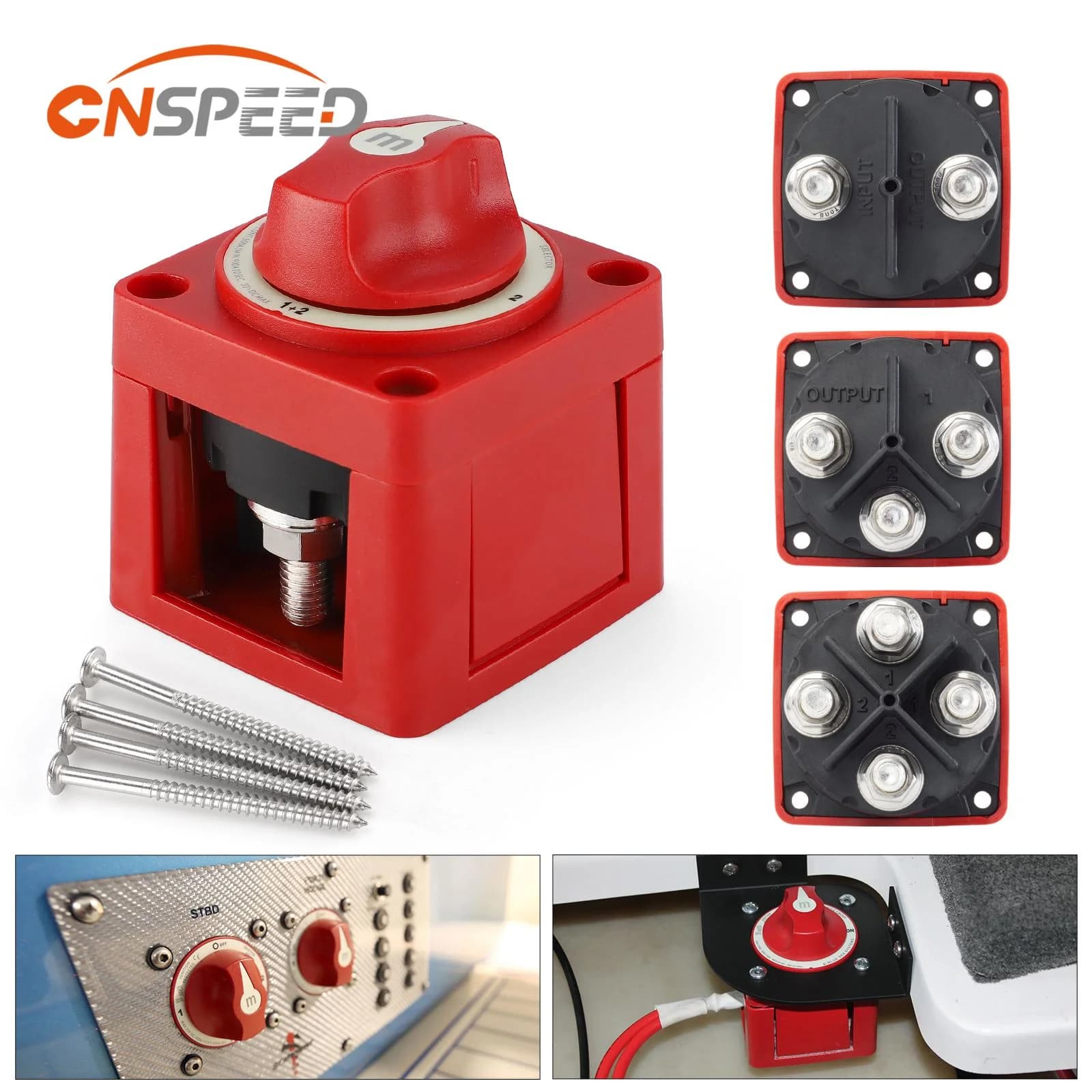 Coupeur de commutateur de masse de batterie 2 3 4 positions, simple et double pour panneau de commande de puissance de bateau RV 12-48V 100-300A, isolateur déconnexion rotatif