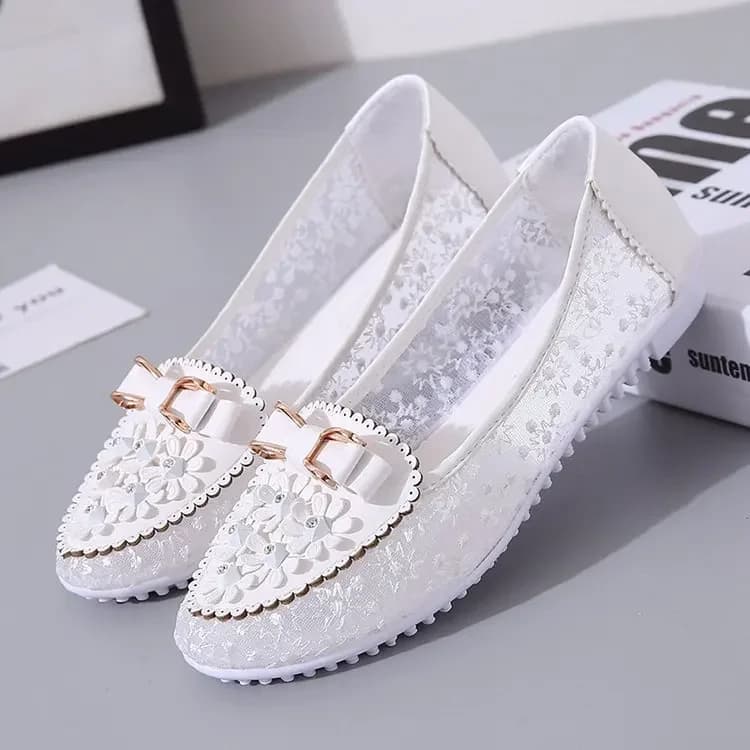 Sandales Respirantes à Plateforme Plate pour Femme, Chaussures d'Été à Enfiler, Mocassins Féminins, 34