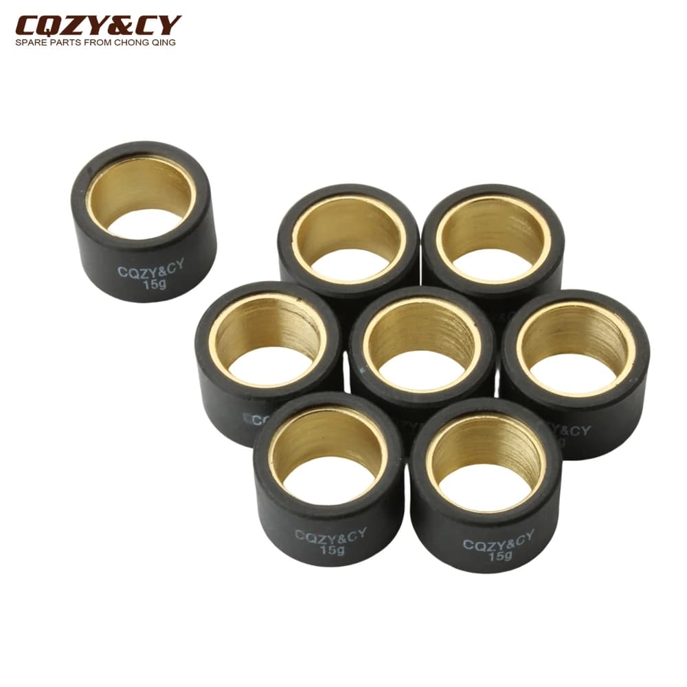 Poids de rouleau de course de variateur, 8 pièces, 15g, 18.6g, 21.4g, 25x17mm, pour Aprilia Atlantic Sprint 400 500 Scarabeo Light 400cc 500cc