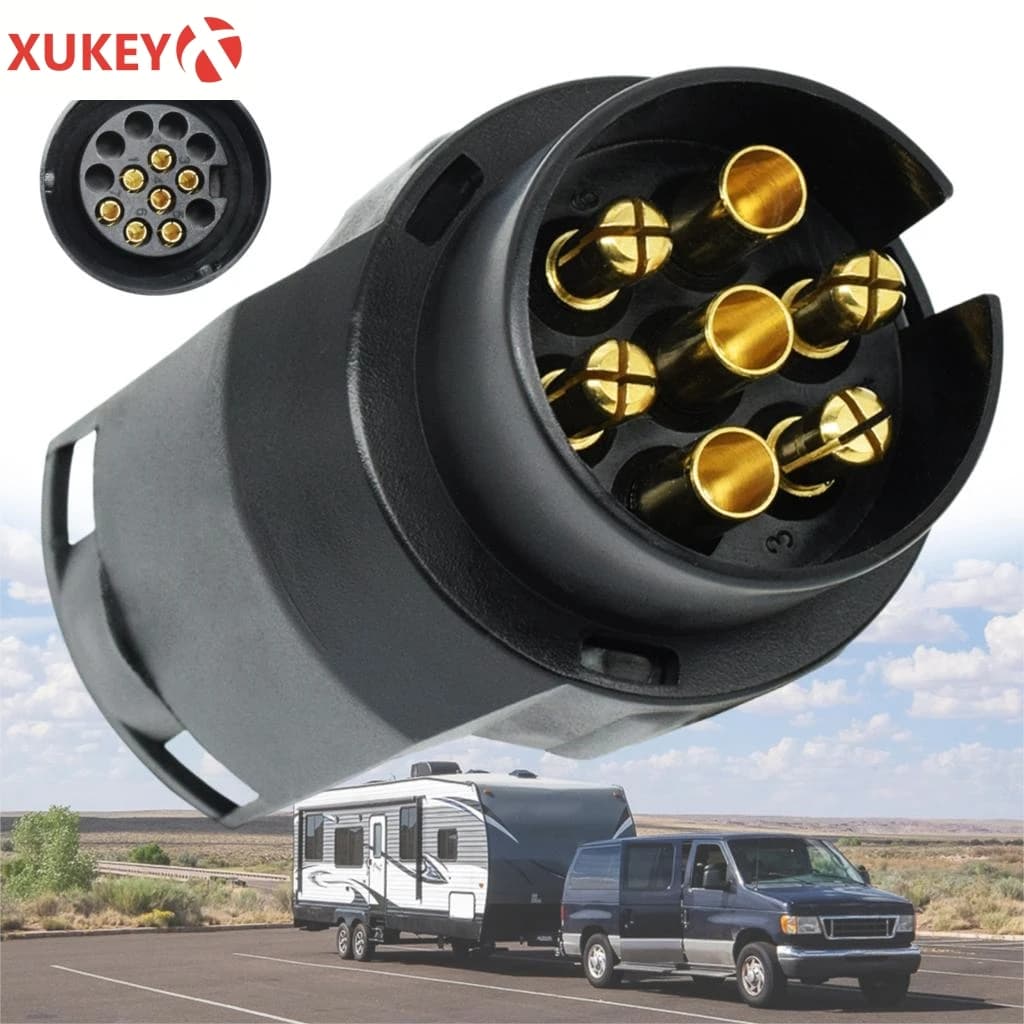 Adaptateur de lumière de remorque, prise Durable de 7 à 13 broches, caravane 12V, barre d'attelage, prise électrique étanche, connexions de protection du câblage