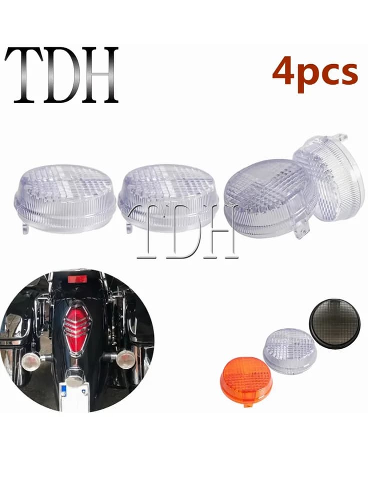 Lentilles de Clignotant de Moto, Couvercle de Feux Avant/Arrière pour Honda VTX Aero 1300 Kawasaki fellow can 1600 VN1600