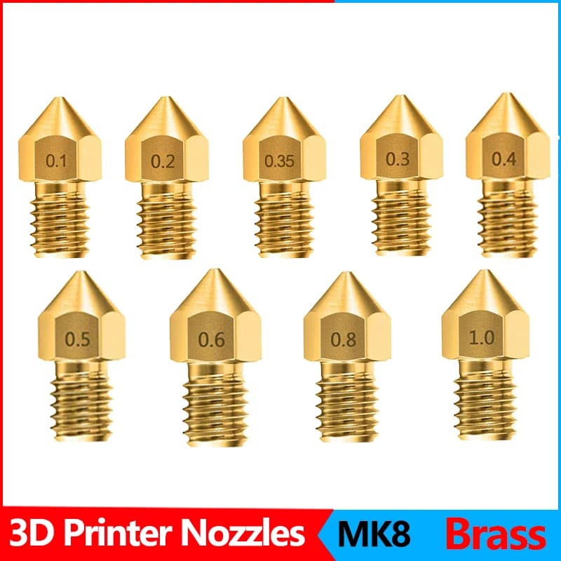 SHOOMO – tête d'impression pour imprimante 3D, buses en laiton pour Anet A8 Makerbot MK8 Creality CR-10 S4 S5 Ender 3 3Pro 5, Kit d'outils propres
