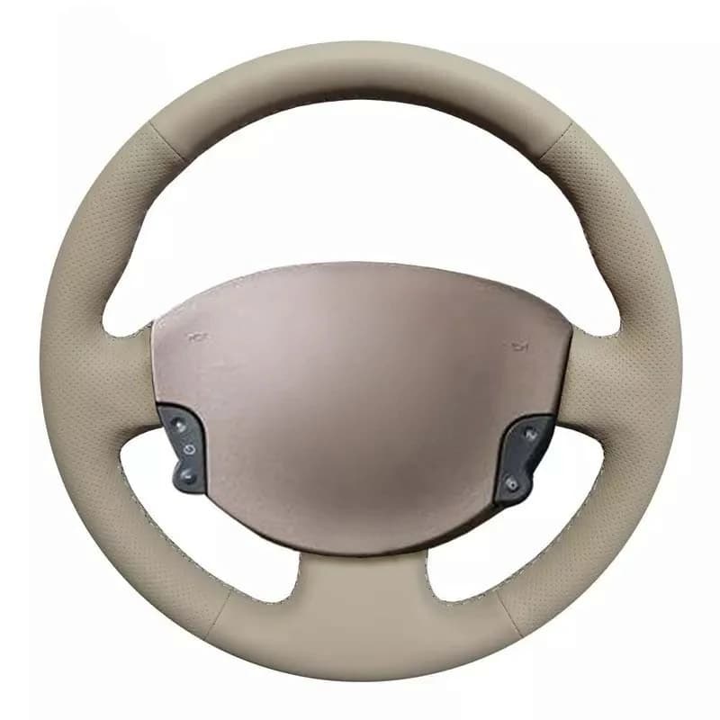 Housse de volant de voiture en cuir artificiel Beige souple, pour Renault Megane 2 2003 – 2008 Kangoo 2008 Scenic 2 2003-2009