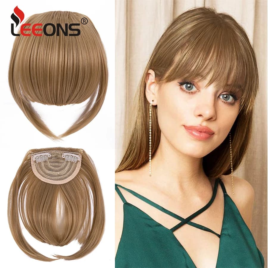 Frange synthétique pince à cheveux dans les Extensions frange naturelle frange pince devant soigné plat Bang une pièce postiche droite pour les femmes