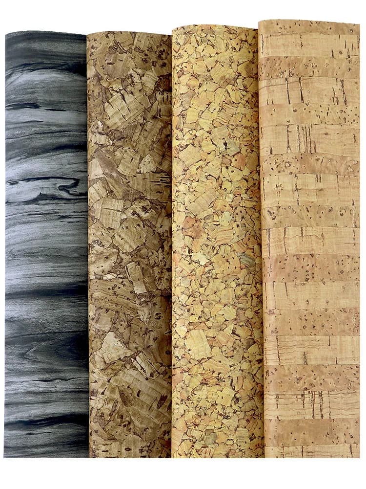 Rouleau de 30x135cm en liège fin et lisse, motif texturé, Faux tissu synthétique en cuir artificiel pour sacs, décoration artisanale, bricolage BH443
