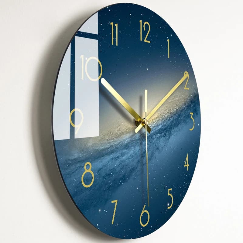Horloge murale en verre nordique pour chambre à coucher, grande cuisine moderne, montres optiques, montre de salon fantaisie, décoration d'intérieur, 35x35 cm