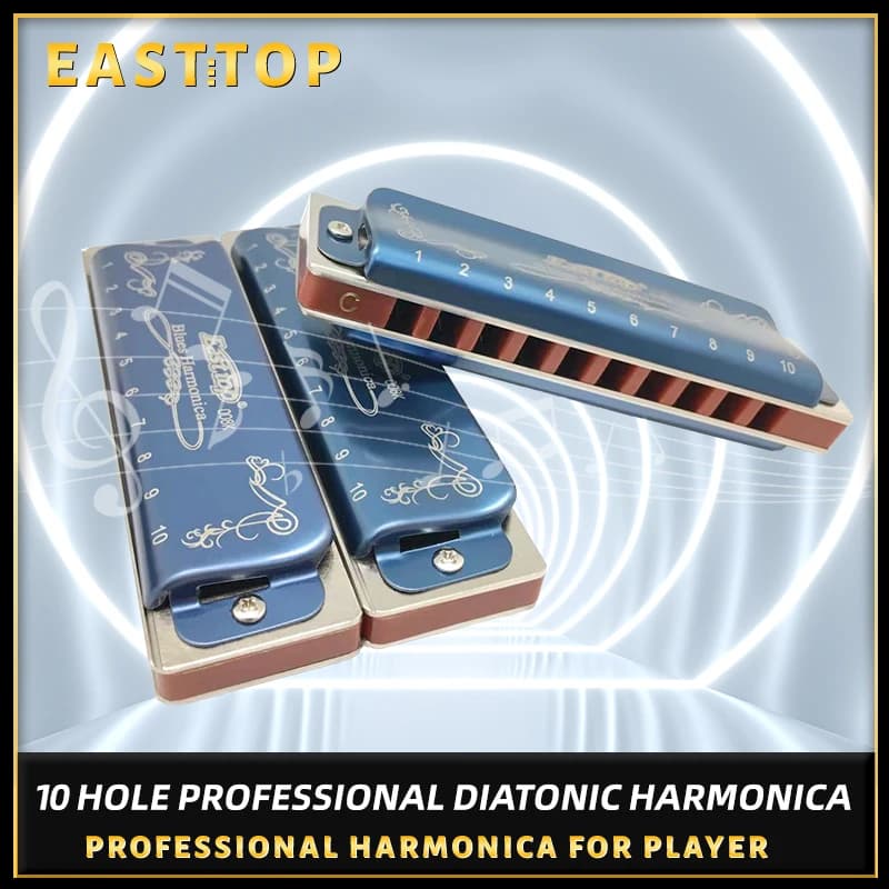Easttop-Harmonica de blues T008K avec 3 touches, ensemble de musique harpe pour débutants et joueurs, cadeau