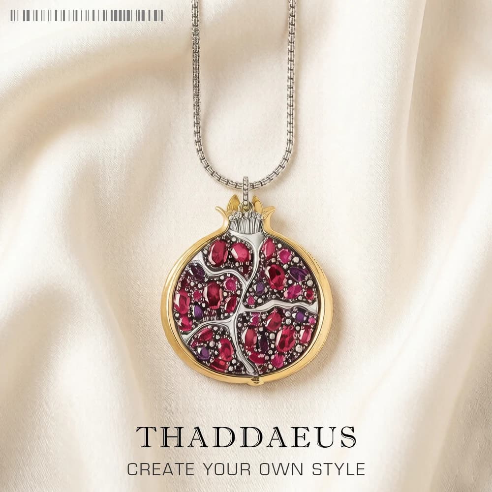 Collier chaîne grenade, bijoux fins d'été flambant neufs, cadeau européen en argent Sterling 925 pour femmes