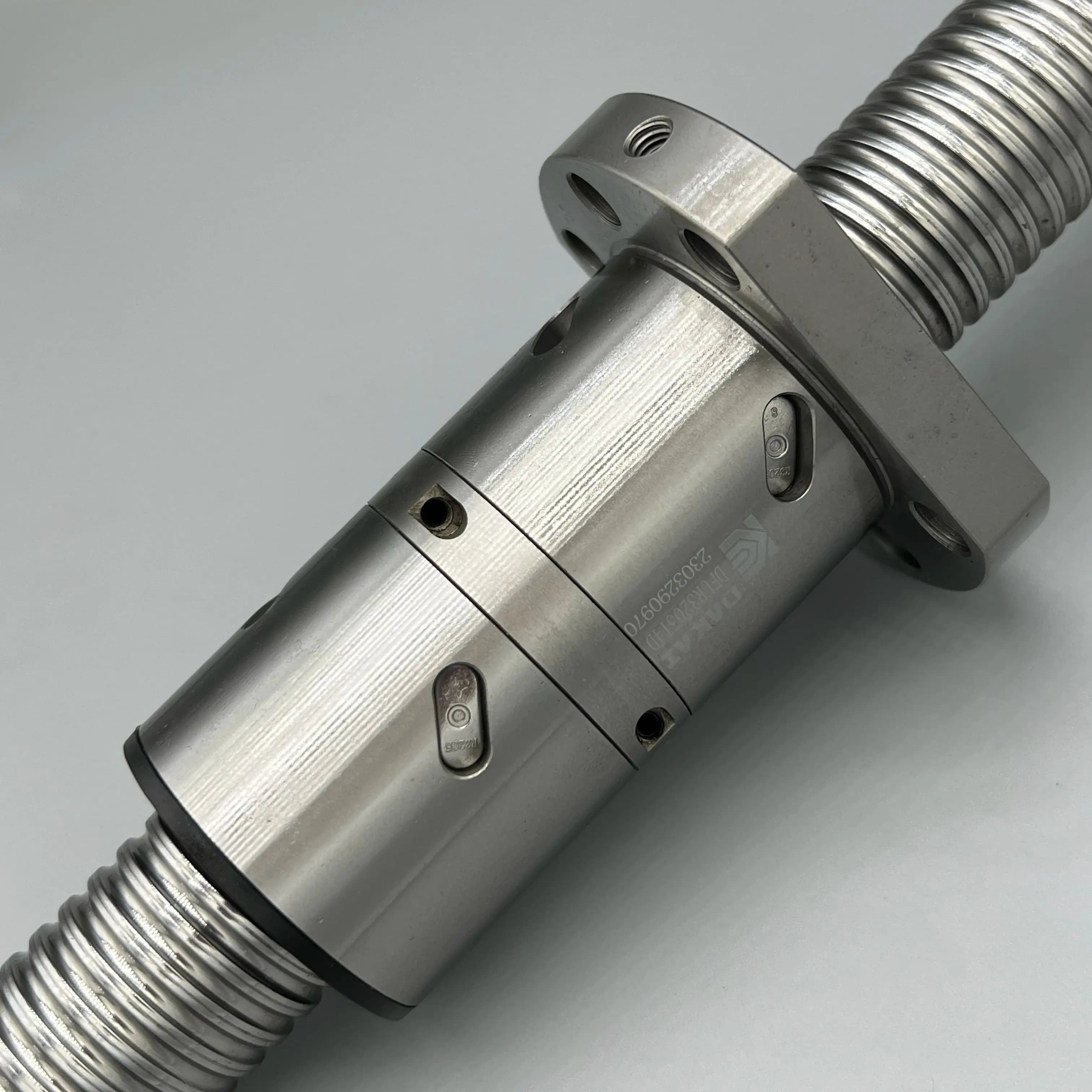 Vis à billes usinée C5 2505 DFU2505 personnalisable toutes tailles avec double écrou à billes pour pièces CNC Vis à billes Rm2505