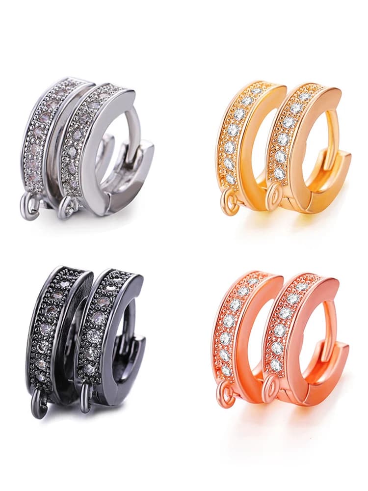 Boucles d'oreilles en cristal à levier créatif pour femmes, boucles d'oreilles de luxe, résultats pour bijoux à bricoler soi-même, fermoirs exécutifs, matériaux de bijoux