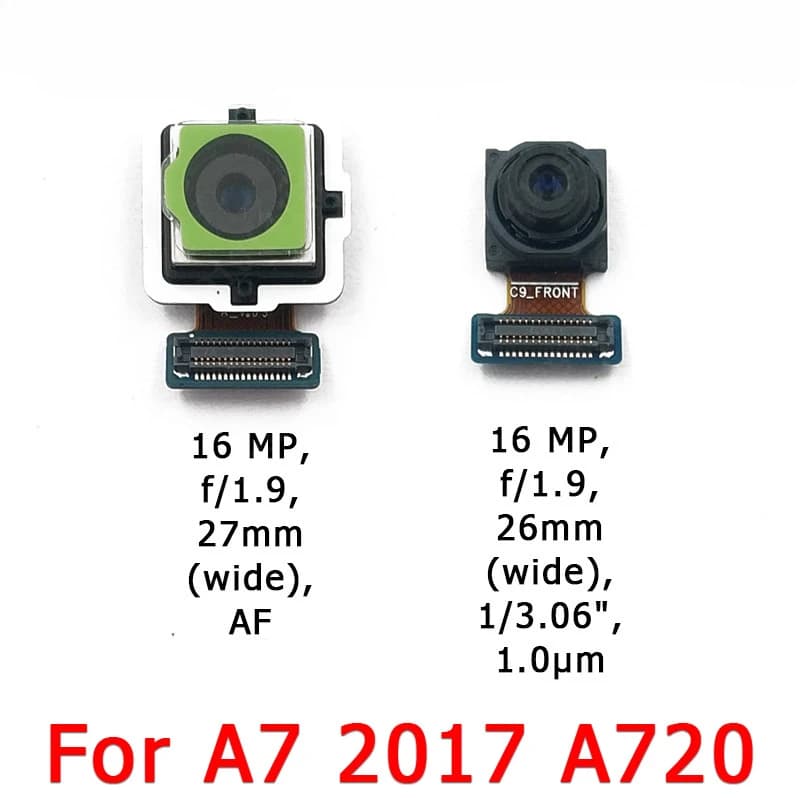 Caméra avant et arrière pour Samsung Galaxy A7 2017 A720, pièces de rechange pour selfie principal, technologie Flex