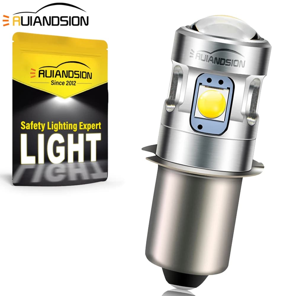 RUIAND3161-P13.5S Store 2 Ampoules LED, 2 Cellules, 4 Cellules Maglite, Accessoires de Lampe de Poche, Torche, Blanc Chaud et Froid, 3V, 6V, 2835SMD, 500Lm Nopolar