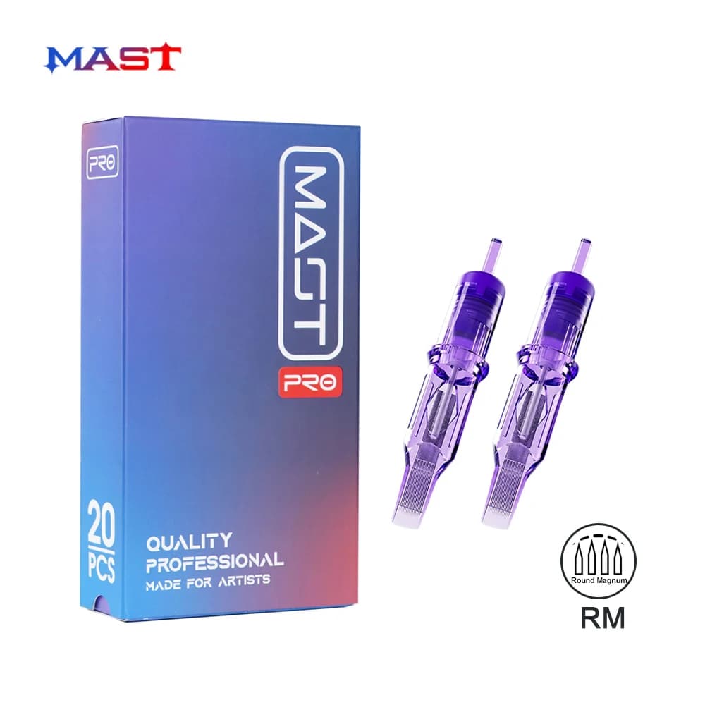 20 pièces RM MAST PRO cartouche de tatouage aiguilles rondes Magnum stérilisées Machine de maquillage Permanent tatouages fournitures