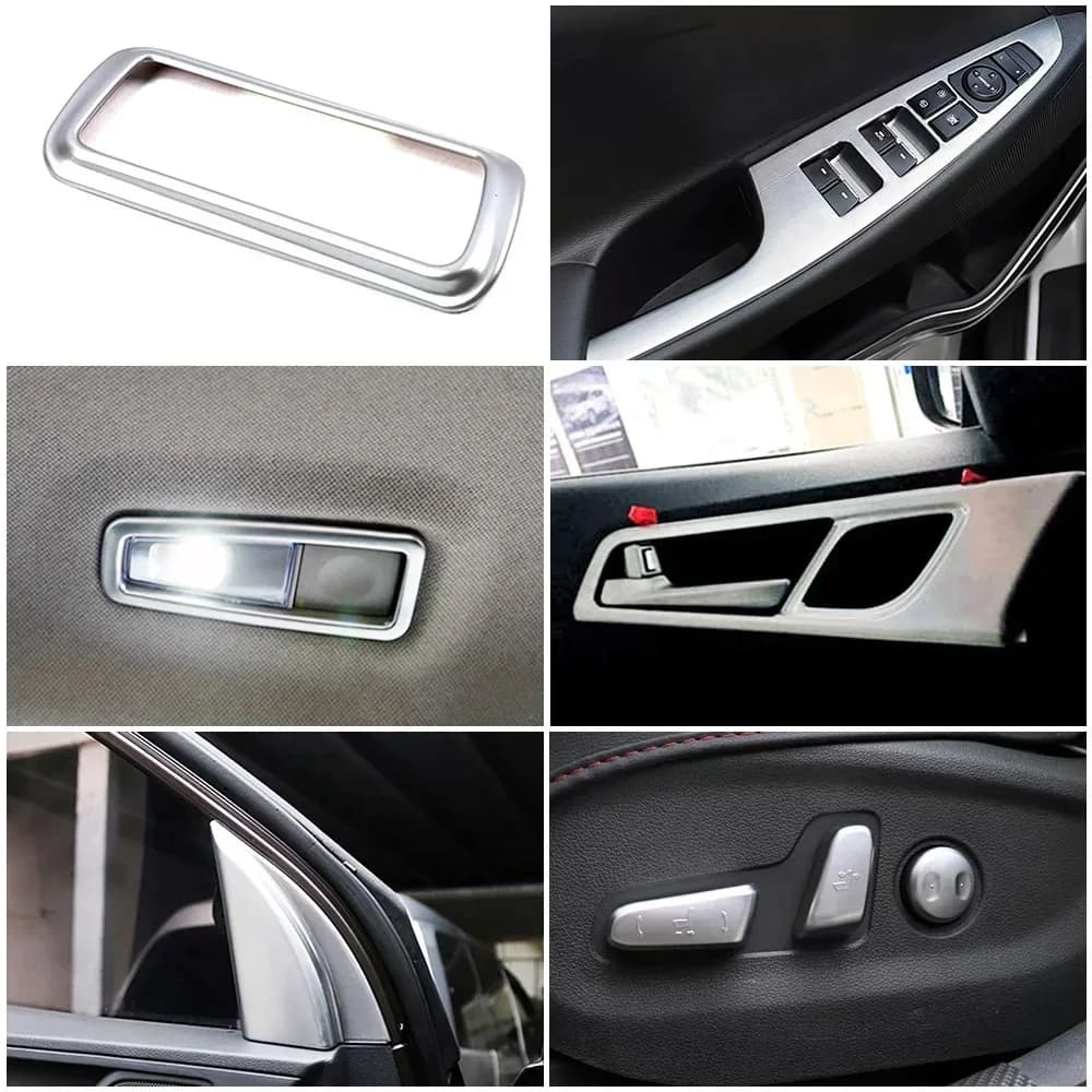 Pour Hyundai Tucson 2015-2020 : Poignée de porte intérieure, éclairage de lecture, réglage du siège, bouton de lève-vitre, garniture de pilier triangulaire