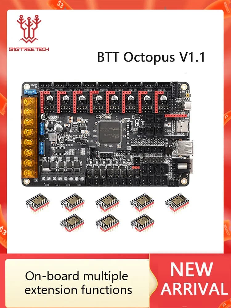 Bigtreetacétone Carte mère Octopus V1.1 BTT pièces d'imprimante 3D vs Spider V2.2 TMC5160 TMC2209 Ender 3 V2 Pro pour Voron 2.4 Analyste