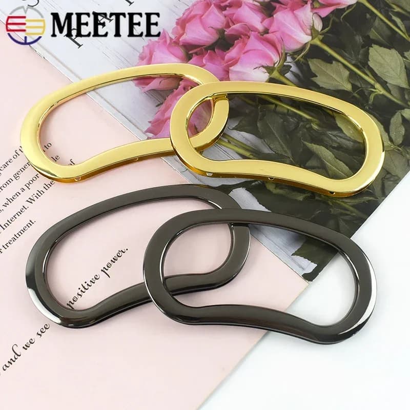2/4/10pcs Anneaux Ovales En Métal Sac Poignées Sacs Oeillet Cadre Baiser Fermoir Embrayage Accessoires de Matériel De Sac À Main En Cuir BRICOLAGE Artisanat