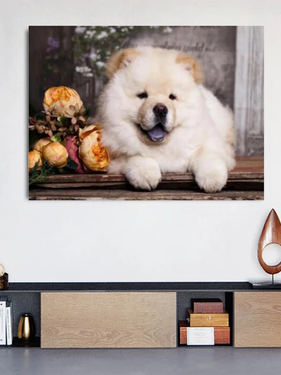 Peinture au diamant Animal Chow, image en biscuits bricolage, mosaïque au point de croix, décor d'image, offre spéciale, chien, offre spéciale, nouveau, 2021, 5D