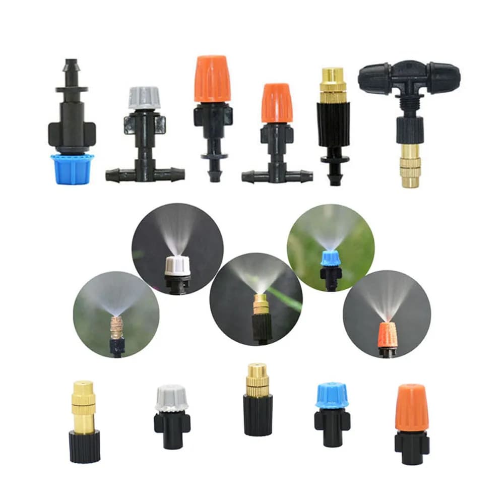 Pulvérisateur d'arrosage avec connecteur fileté, buse de 1/4 pouces, système d'irrigation de jardin