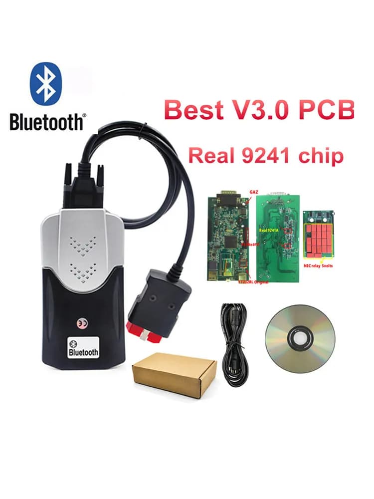 V3.0 PCB 2021.11 Keygen V3 avec 21 relais, puce 9241 RT232ATV pour Tnesf Delphis Orpdc VD DS150E CDP Bluetooth VD TCS CDP Pro