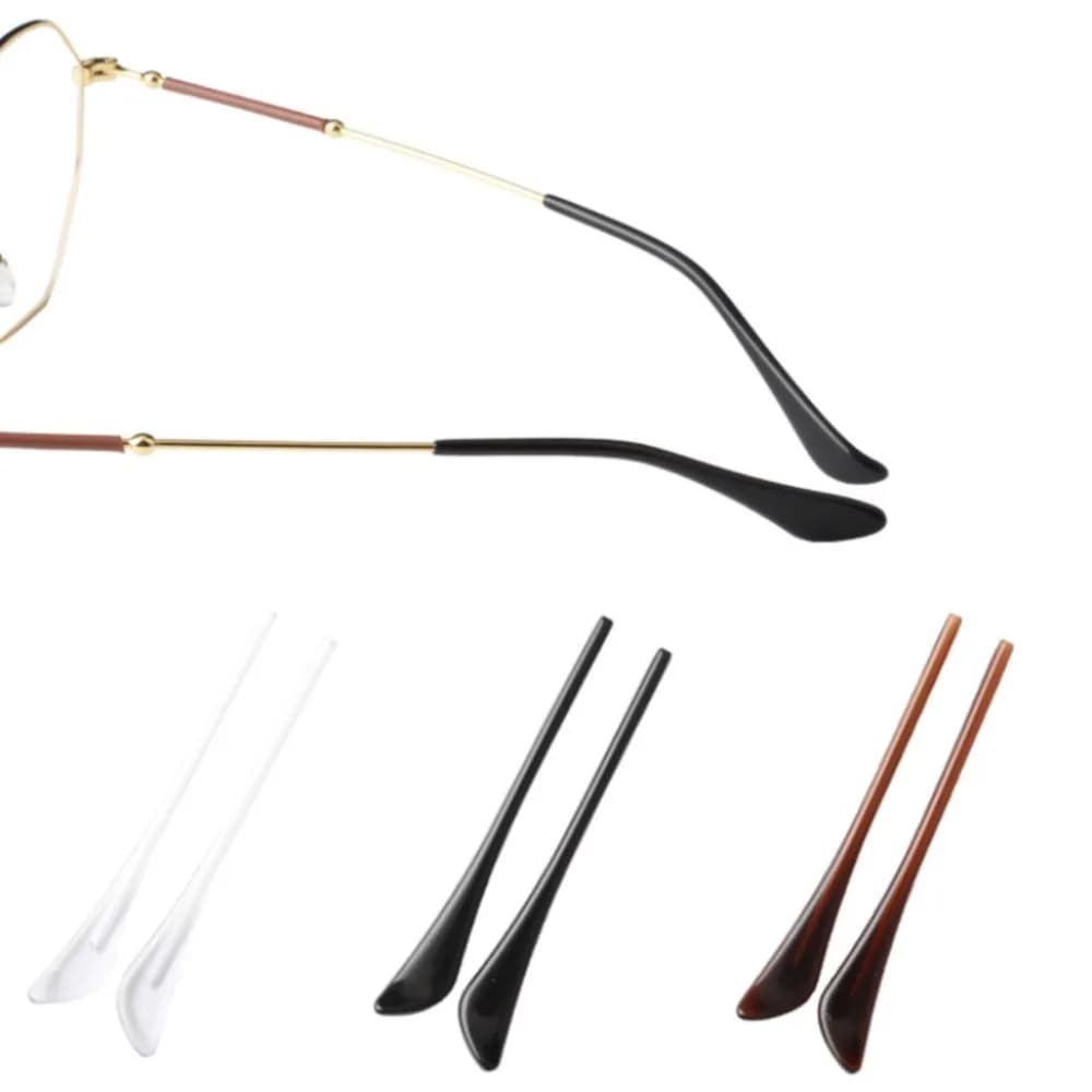 Lunettes antidérapantes en acétate DT006, 20 pièces, pointes de branches, accessoires pour monture optique, branches marron noir clair