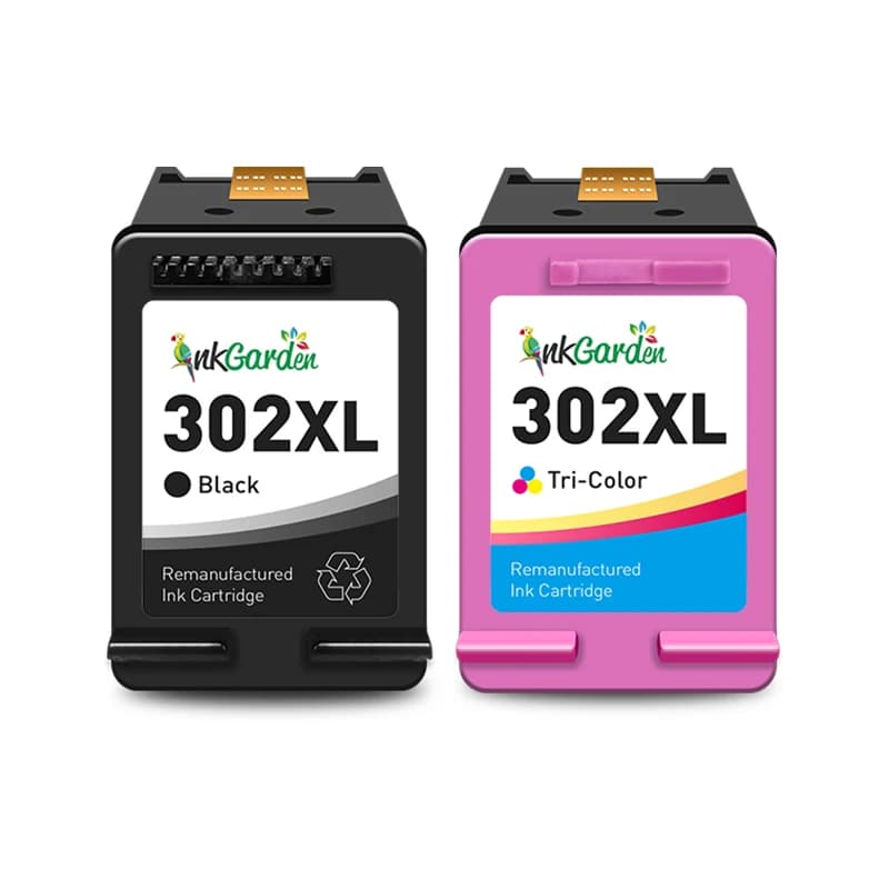 Cartouche d'encre InkGarden 302XL pour imprimante HP 302 HP302 XL reconditionnée Envy 4521 4522 4523 4524 4526 4650 4652 2131 2132