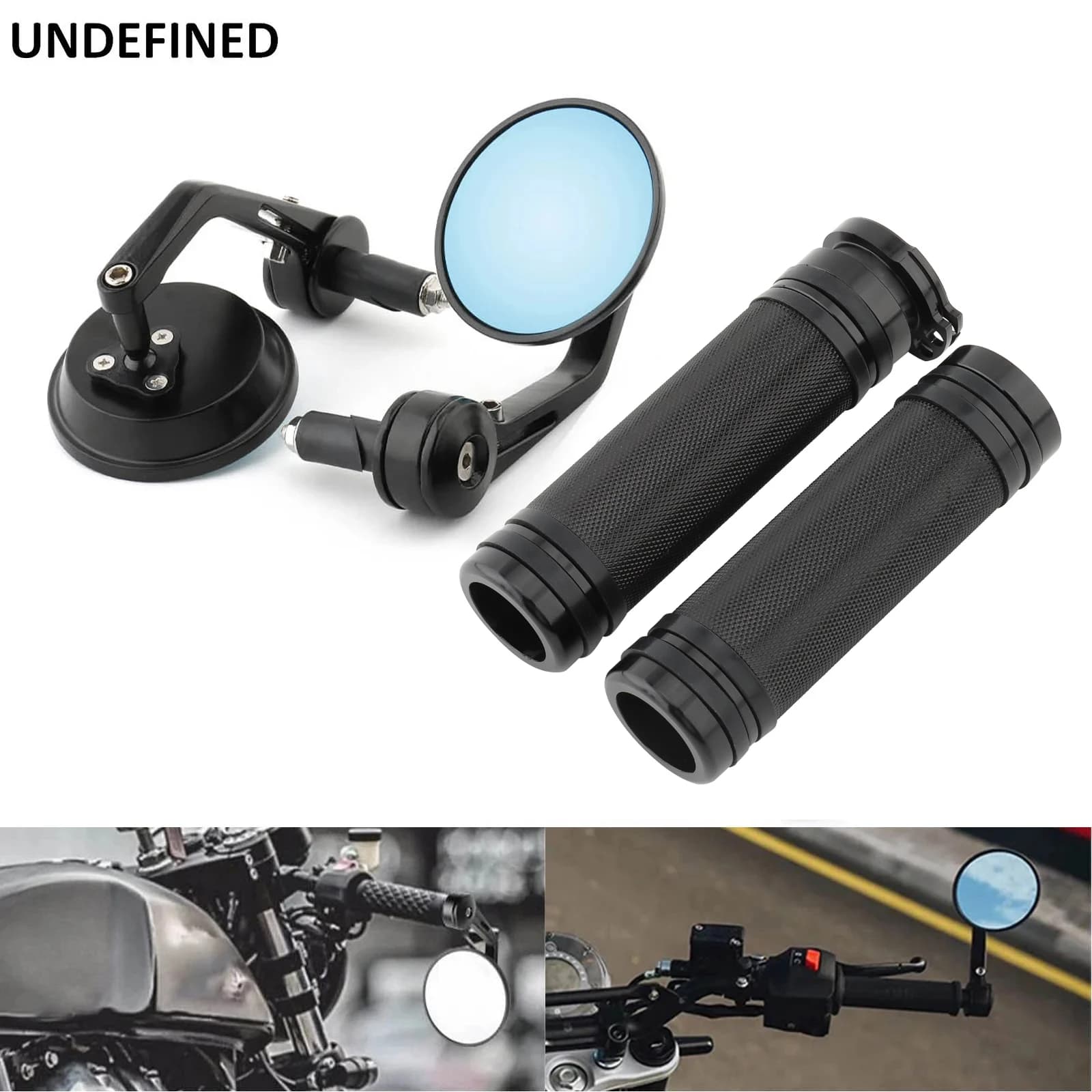 Rétroviseur latéral pour moto, 25MM, extrémité de la barre de poignée, câble de poignées de 1 pouce pour Harley Sportster Bobber Chopper Cafe Racer