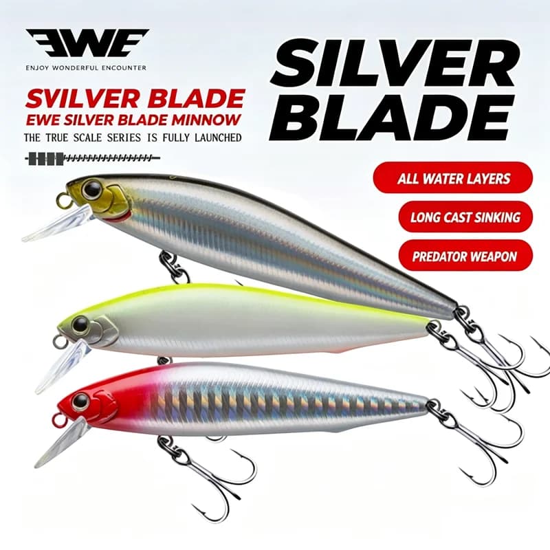 EWE Yindao 65S/80S/100S/97S leurre de pêche méné immergé à longue portée 7/10/14/18g couche de natation complète Wobbler artificiel faux appât