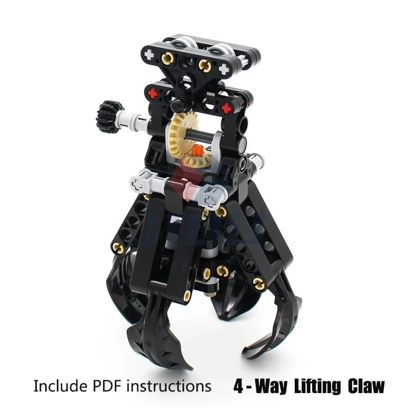 MOC – pièces de haute technologie, griffe de levage à 4 voies de la grue sur chenilles, blocs de construction de modèle mécanique, briques compatibles avec les jouets 42042