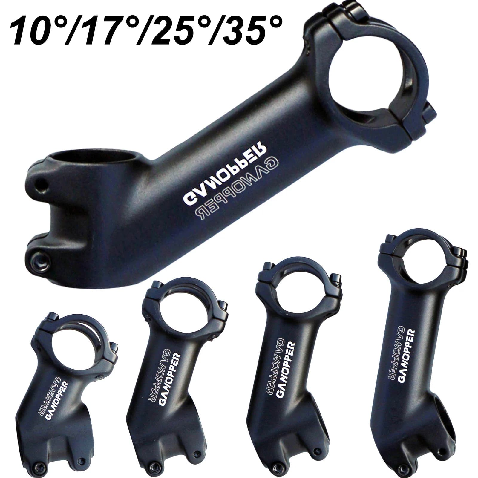17 25 35 degrés VTT guidon tige 31.8 Riser vtt route vélo tige 31.8MM 60/70/80/90/100/110mm guidon cale