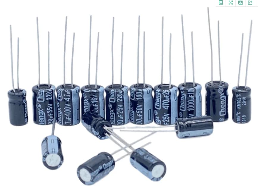 Condensateur électrolytique en aluminium 1UF 2.2UF 4.7UF 10UF 1000UF 22UF 33UF 47UF 470UF 100UF 220UF 6.3V 10V 16V 25V 35V 50V 400V 450V