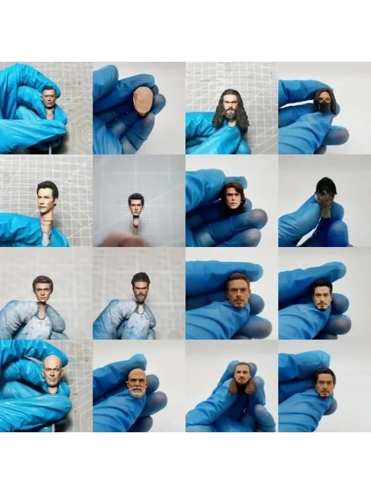 Tête sculptée à la main 1/12 Tom Pepper SHF Mafex, modèle de tête pour figurine d'action de 6 pouces