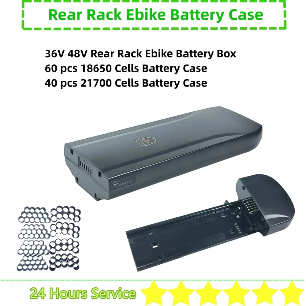 Boîtier de batterie Ebike 36V 37V 48V, vélo de ville arrière T1 Electrolux E-bike Boîtier de batterie pour Phylion XH370-13J Wall-ES