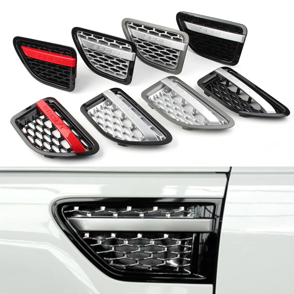 Grille d'aération pour garde-boue avant automatique, grille de style de voiture ABS, Land Rover L320, Range Rover dehors 2005, 2006, 2007, 2008, 2009, 2 pièces