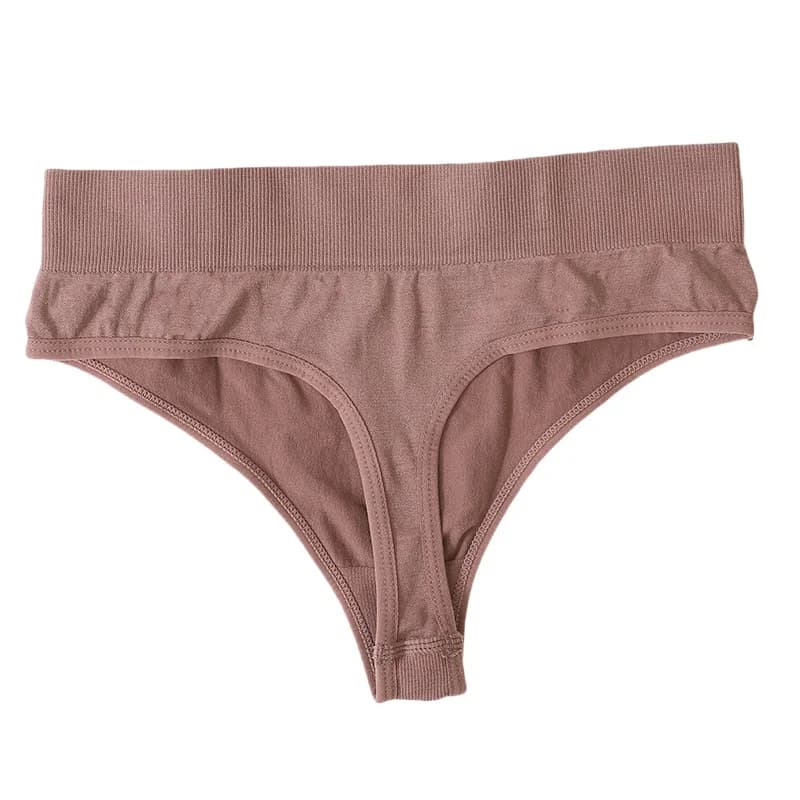 1 ou 2 pièces Culottes string taille haute pour femme, coupe haute, sans couture, pour usage quotidien et fitness, M-XL