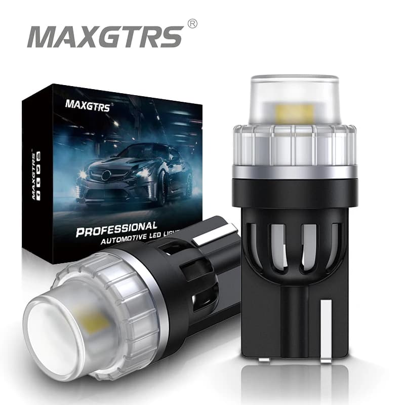 2x Ampoule LED T10 194 168 W5W à puce 3020 pour feux de jour (DRL) de voiture, feux de position, éclairage intérieur et remplacement de la lampe de plaque d'immatriculation 12V Blanc Rouge