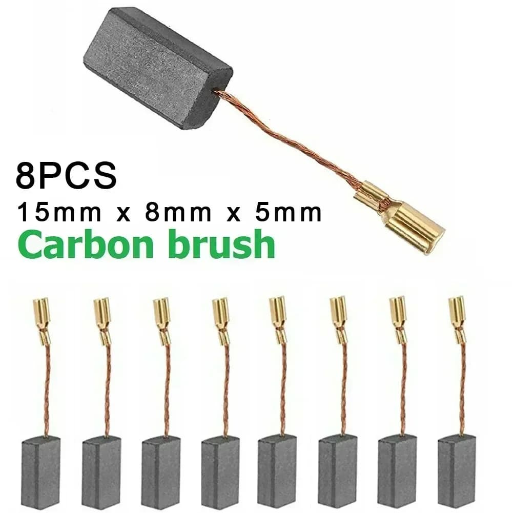 Balais de carbone pour moteur en cuivre et Graphite, 15X8X5mm, pour meuleuse d'angle Bosch, marteau électrique, outil rotatif électrique, 8 pièces/lot