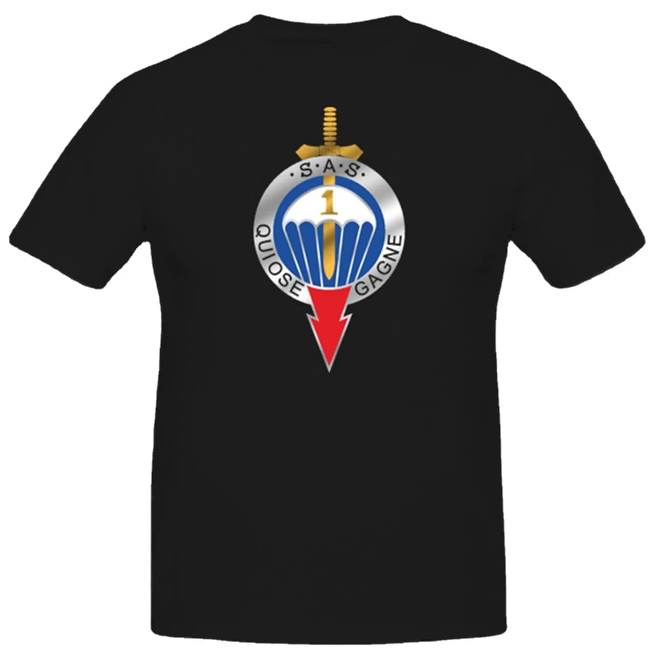 T-shirt de l'Armée Française 1 Rpima League, avec Emblème Été Coton O-cou Manches Courtes Hommes T-shirt Nouvelle S-3XL