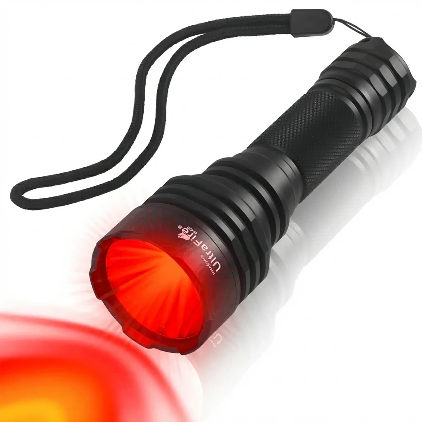 UltraFire C8 Lampe Torche Lumière Rouge 620nm LED Chasse Mode Unique Vision Nocturne Tactique pour Coyote Sanglier Astronomie Étanche