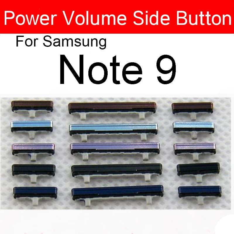 Bouton de volume et d'alimentation (Marche/Arrêt) et touche latérale Bixby de remplacement pour Samsung Galaxy Note 9 N960 N960F N960FD N960U N960W N960N