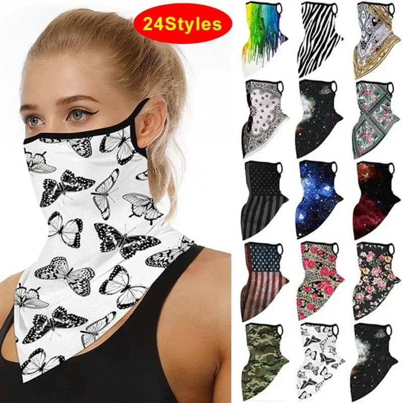 Écharpe de Protection solaire d'été pour randonnée, boucles auriculaires respirantes, masque facial pour Sports de plein air, cyclisme, cagoule coupe-vent